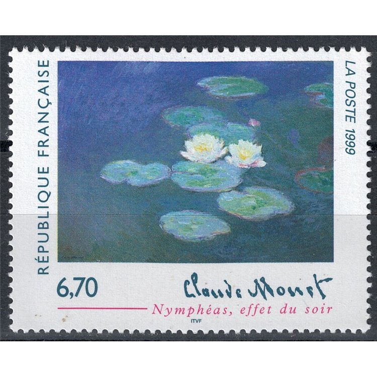 Segnalibro ninfee Monet (francobollo francese)